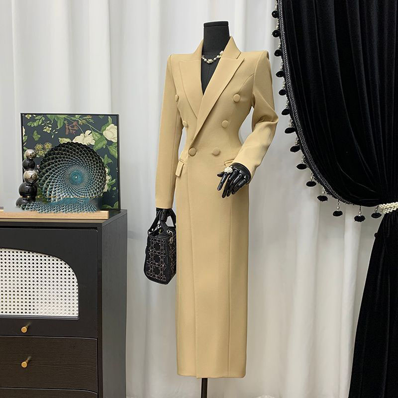 Trench Coat Formal - Spring Autumn Lapel Khaki Women Trench