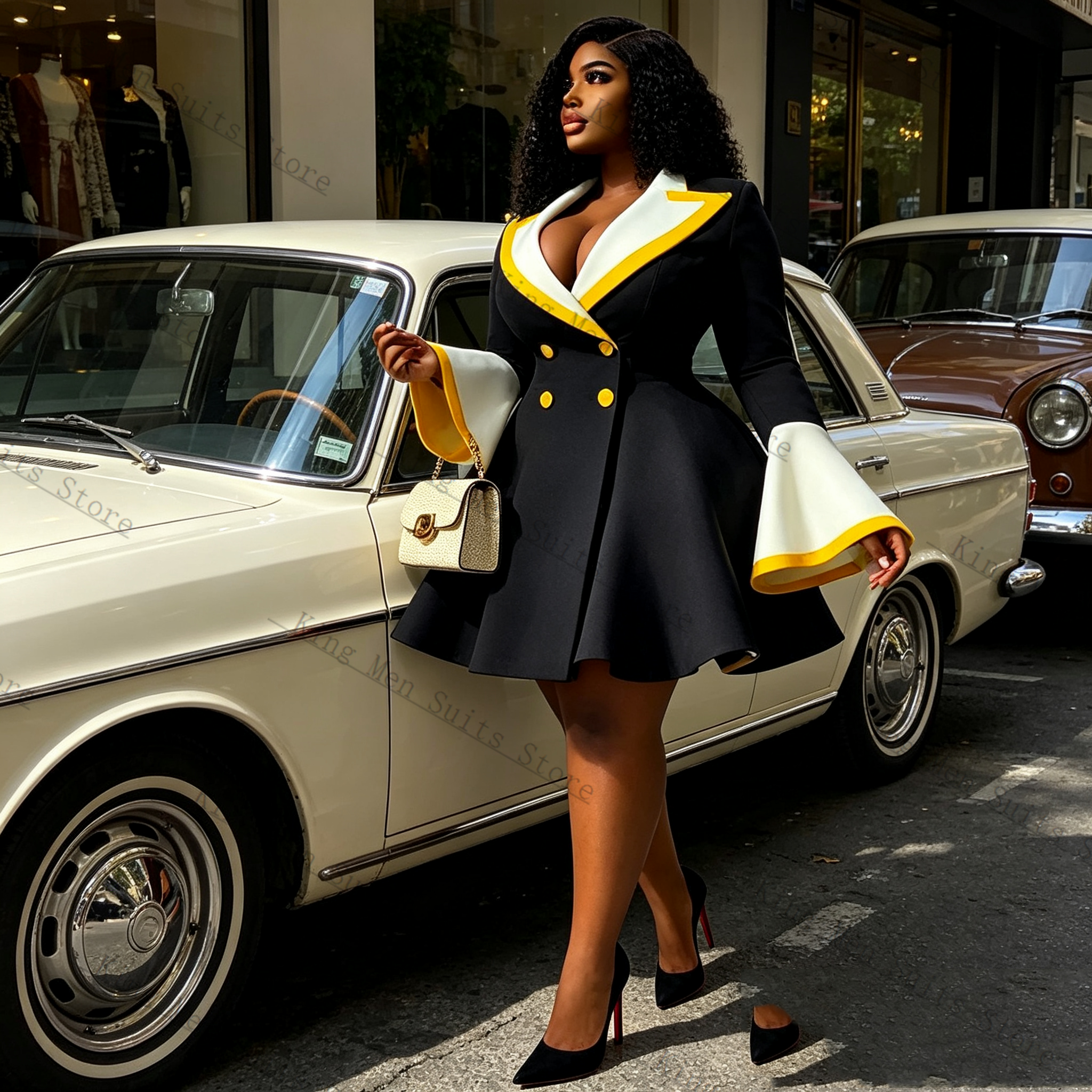 Spring Women Suit Skirt 1 Pcs  - Women Formal Wear Black And White 리뷰 및 가격