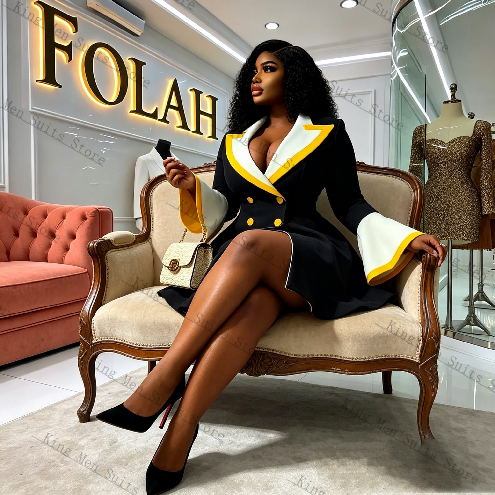 Spring Women Suit Skirt 1 Pcs  - Women Formal Wear Black And White 리뷰 및 가격