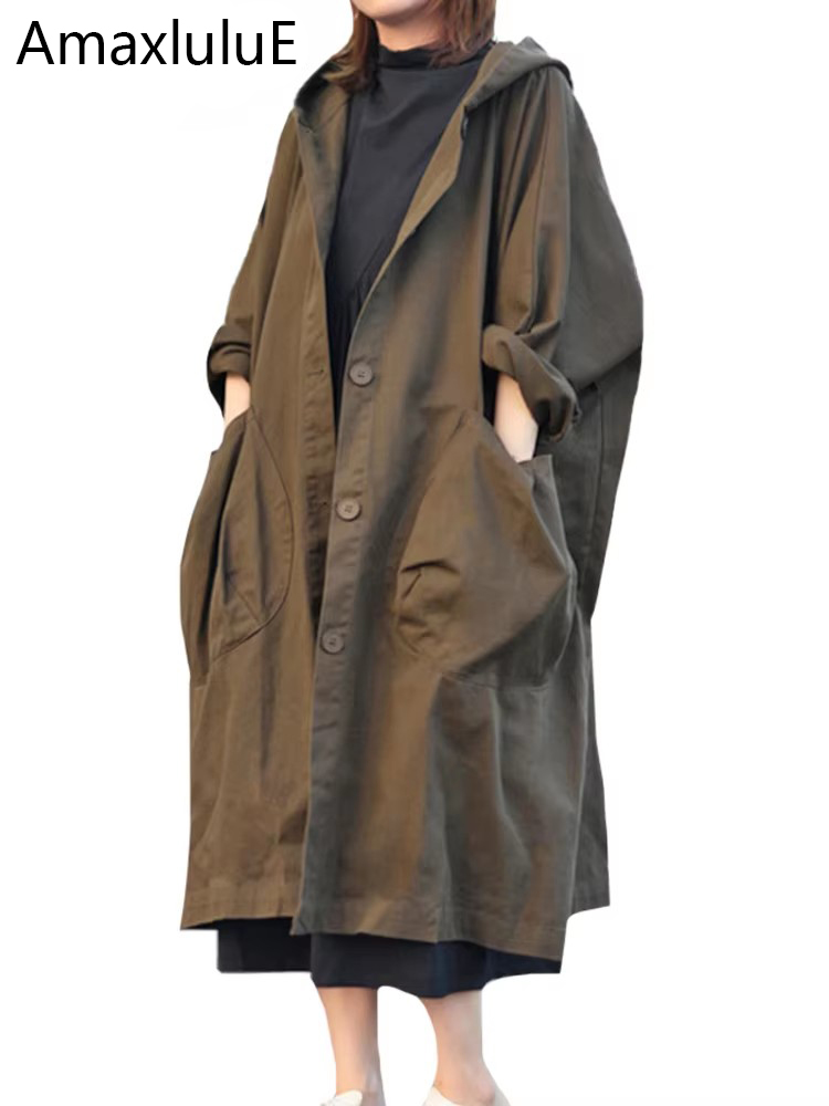 Amax luluE 2024 Autumn Womens  - Trench Coat Formal 리뷰 및 가격