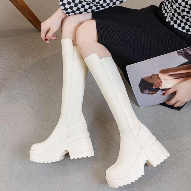 Womens Knee High Thick Sole Wi - Formal Women'S Wear 리뷰 및 가격