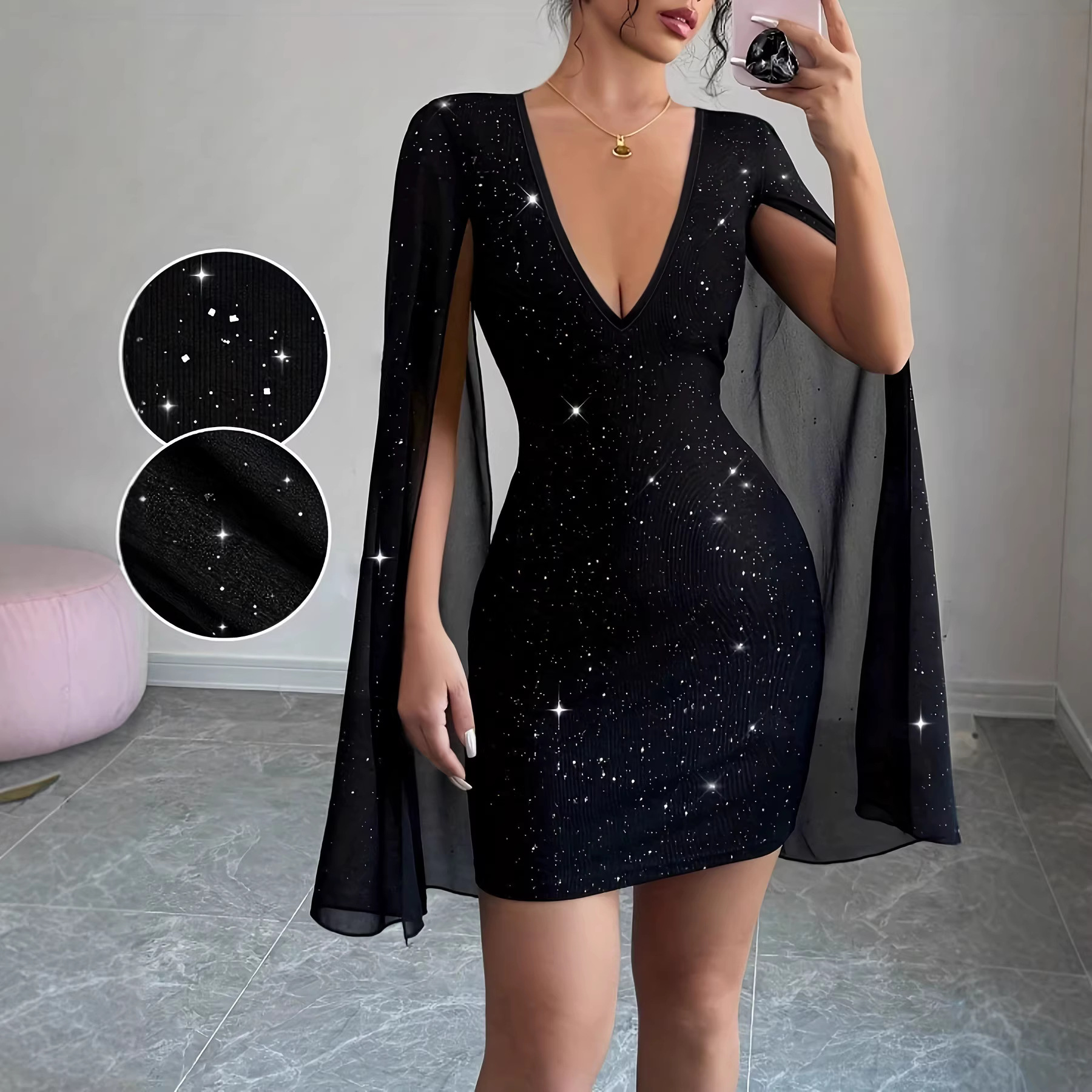 V Neck Bodycon Midi Dress Eleg - Formal Women'S Wear 리뷰 및 가격