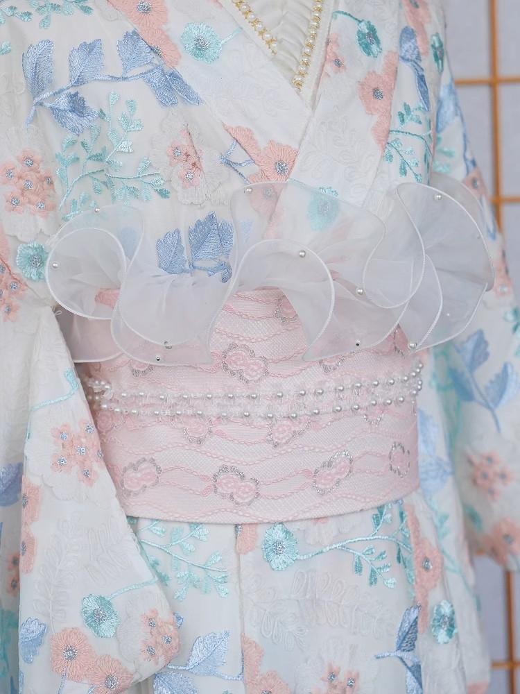Lace-Trimmed Kimono Undergarme - Japanese Women Formal Wear 리뷰 및 가격