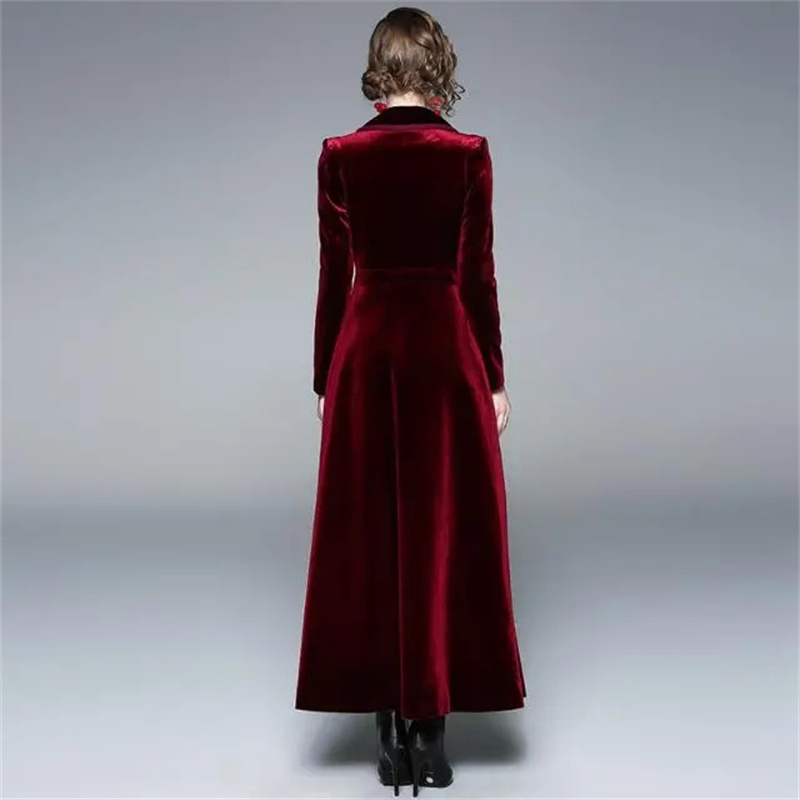 Golden Velvet Long Windbreaker - Trench Coat Formal 리뷰 및 가격
