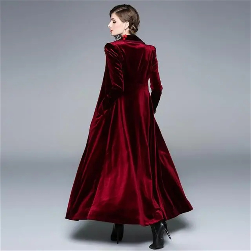 Golden Velvet Long Windbreaker - Trench Coat Formal 리뷰 및 가격