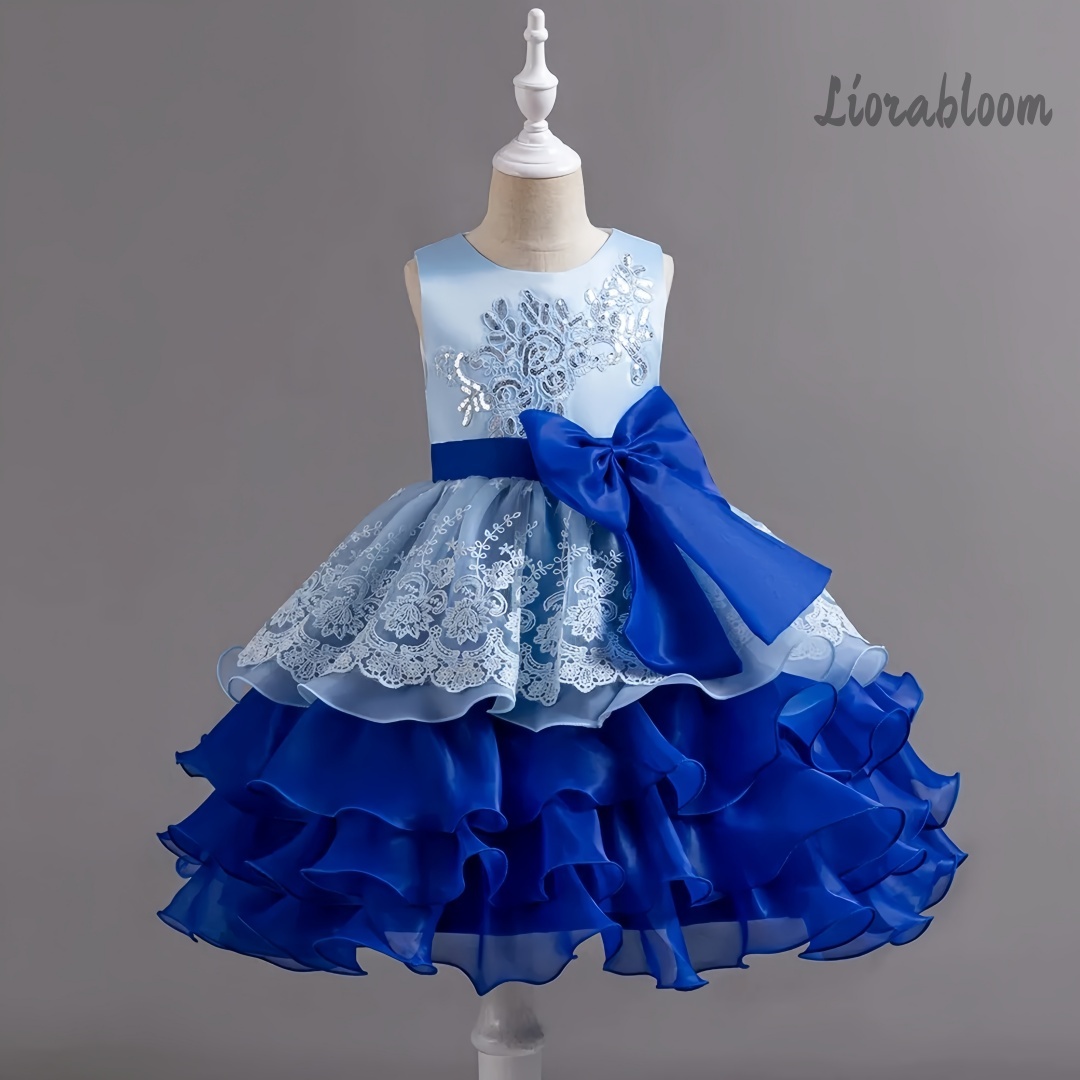 Girls' Dress With Large Bow Sl - Formal Women'S Wear 리뷰 및 가격