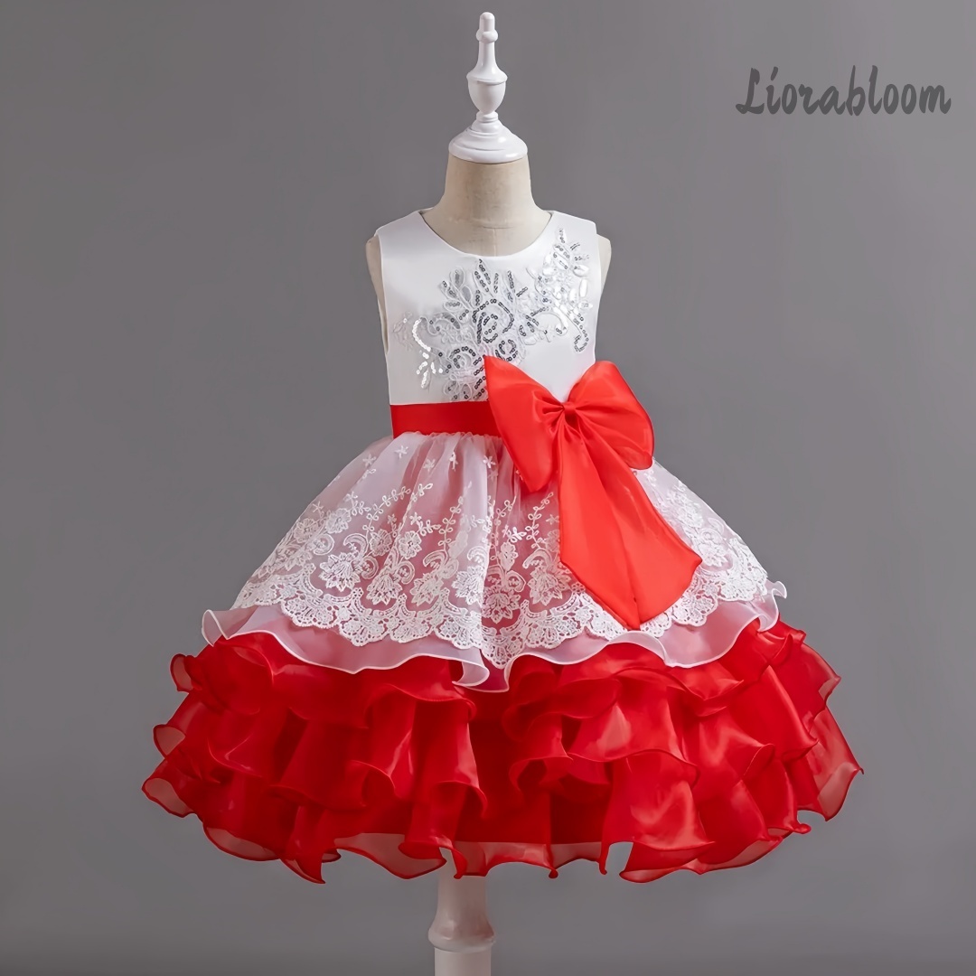 Girls' Dress With Large Bow Sl - Formal Women'S Wear 리뷰 및 가격