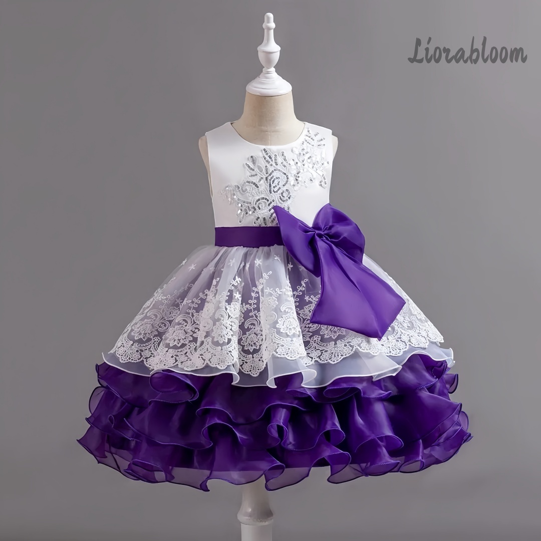 Girls' Dress With Large Bow Sl - Formal Women'S Wear 리뷰 및 가격