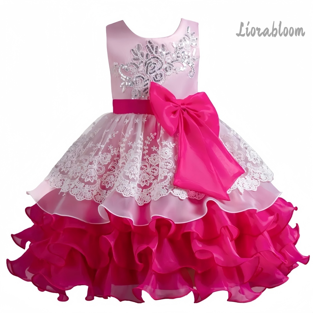 Girls' Dress With Large Bow Sl - Formal Women'S Wear 리뷰 및 가격