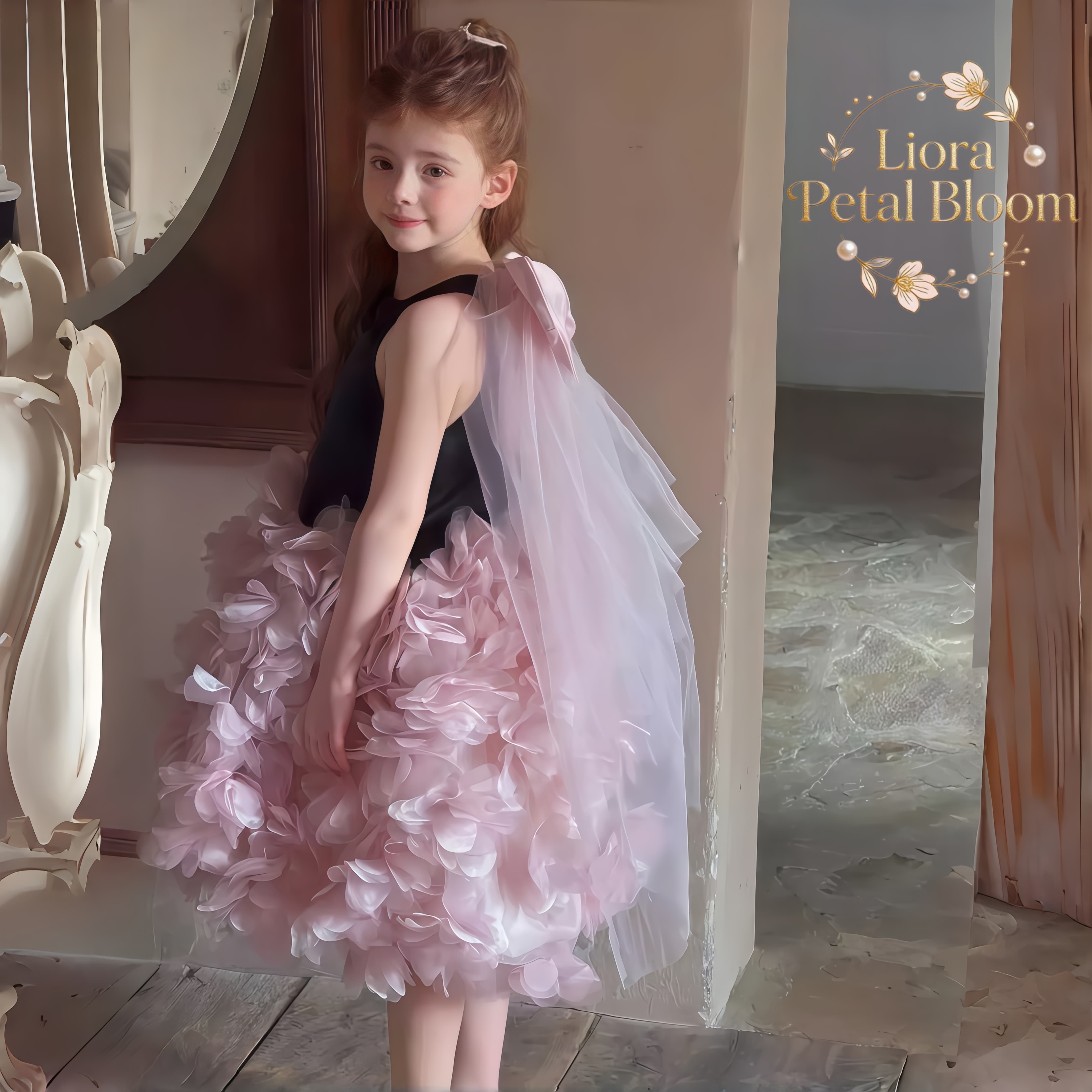 Girls' Black Floral Tulle Dres - Formal Women'S Wear 리뷰 및 가격