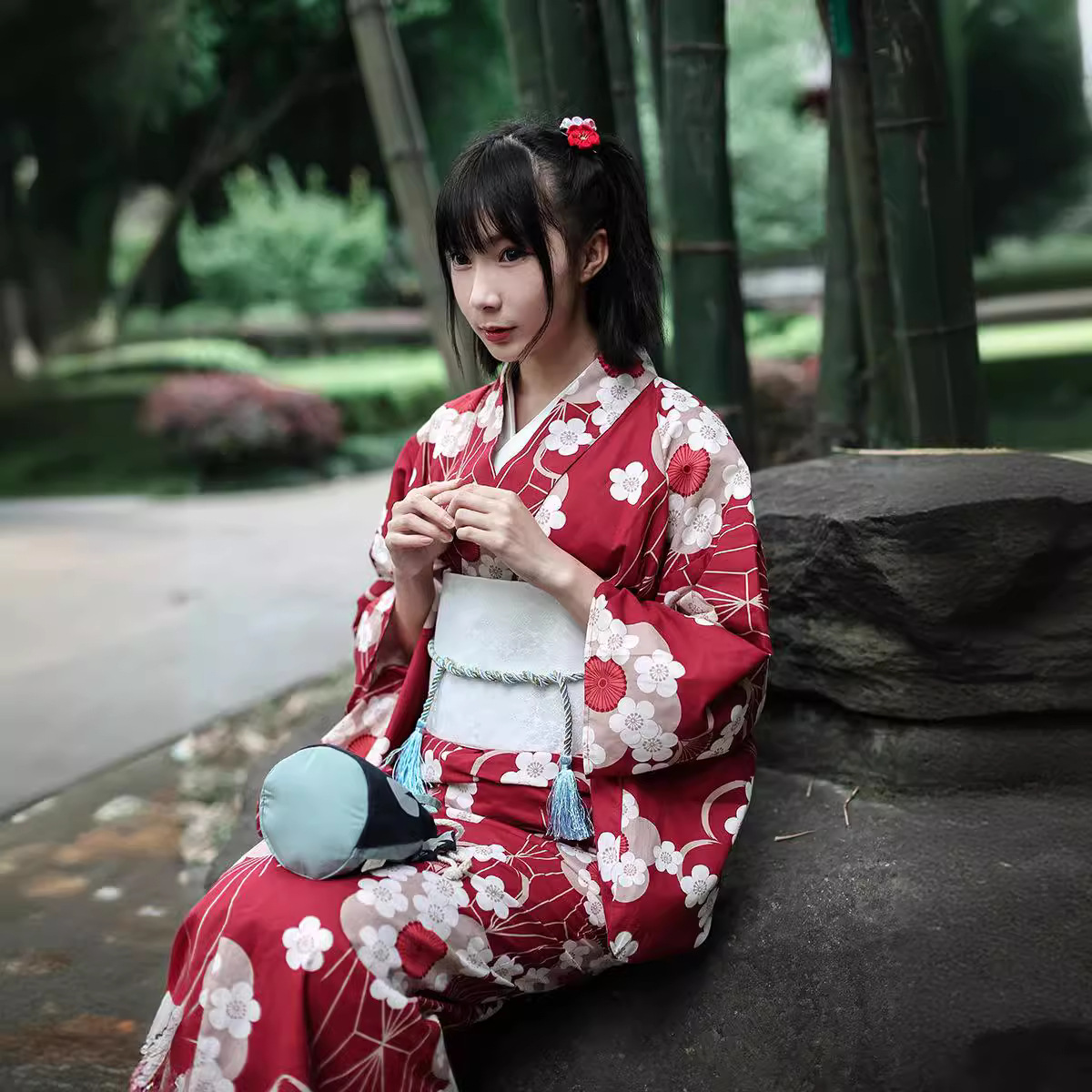 Red Japanese Yukata Kimono Fem - Japanese Women Formal Wear 리뷰 및 가격