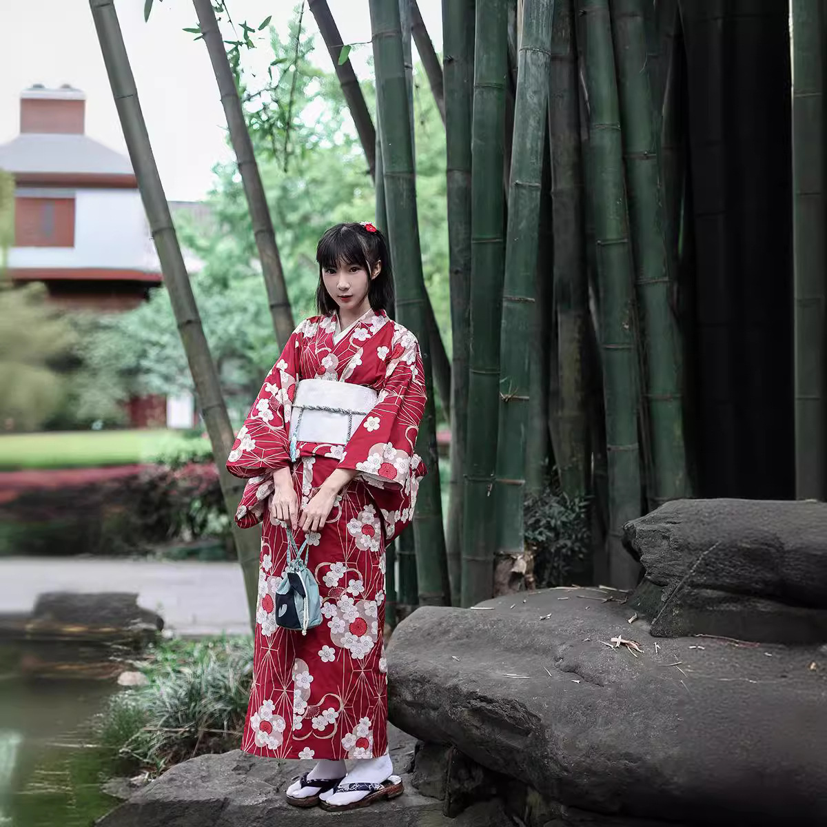Red Japanese Yukata Kimono Fem - Japanese Women Formal Wear 리뷰 및 가격