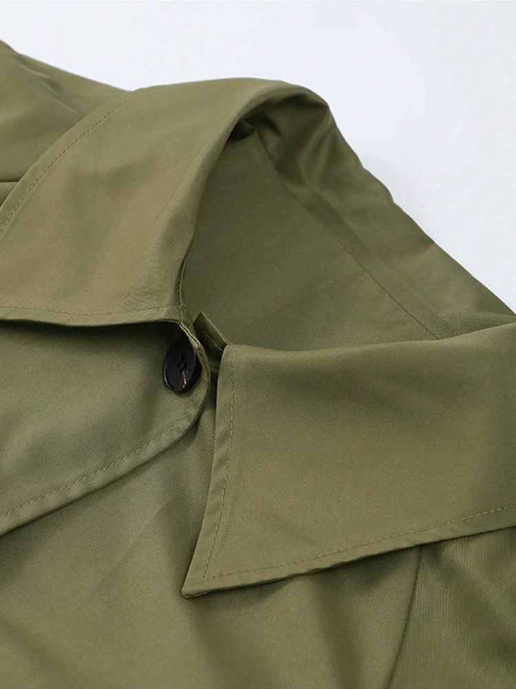 New In Plaid Lining Solid Tren - Trench Coat Formal 리뷰 및 가격
