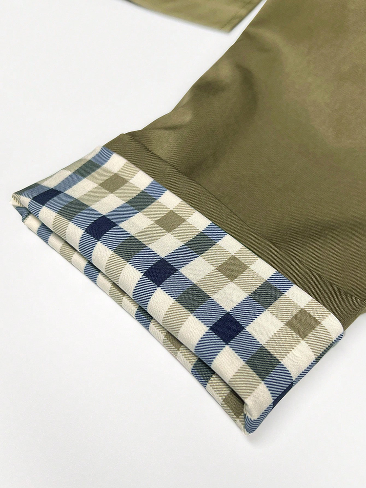 New In Plaid Lining Solid Tren - Trench Coat Formal 리뷰 및 가격