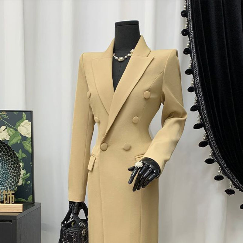 Spring Autumn Lapel Khaki Wome - Trench Coat Formal 리뷰 및 가격