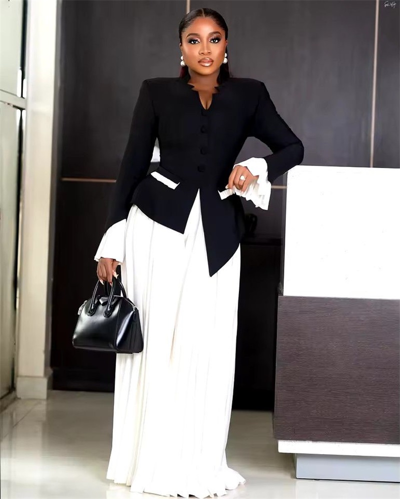 White Black Women Suits Set 2  - Women Formal Wear Black And White 리뷰 및 가격