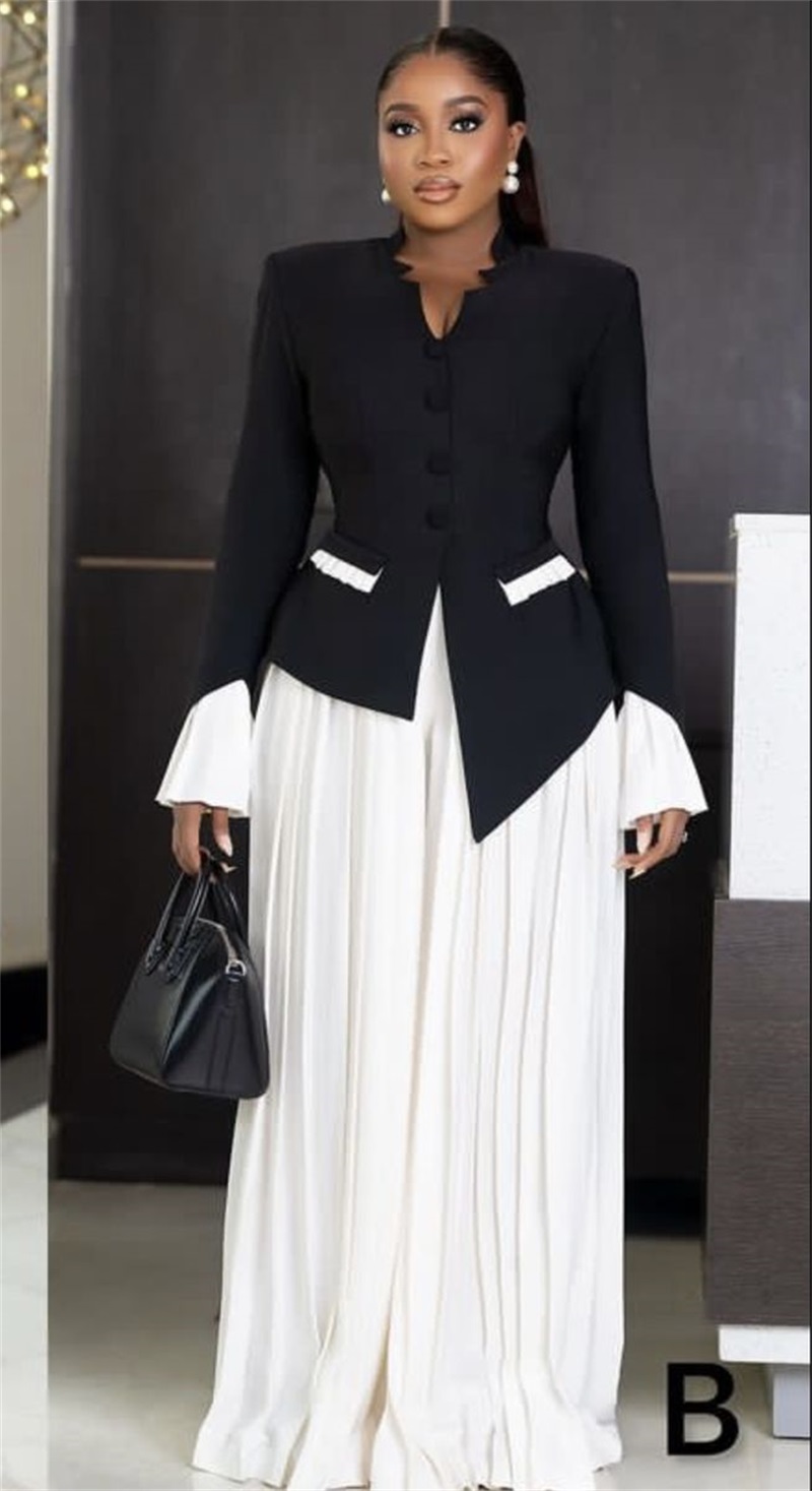 White Black Women Suits Set 2  - Women Formal Wear Black And White 리뷰 및 가격