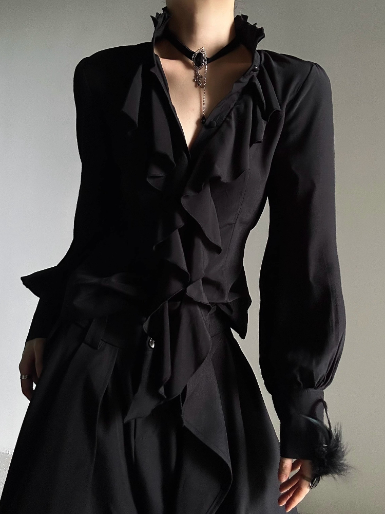 Vintage Gothic Black Bottoming - Japanese Women Formal Wear 리뷰 및 가격