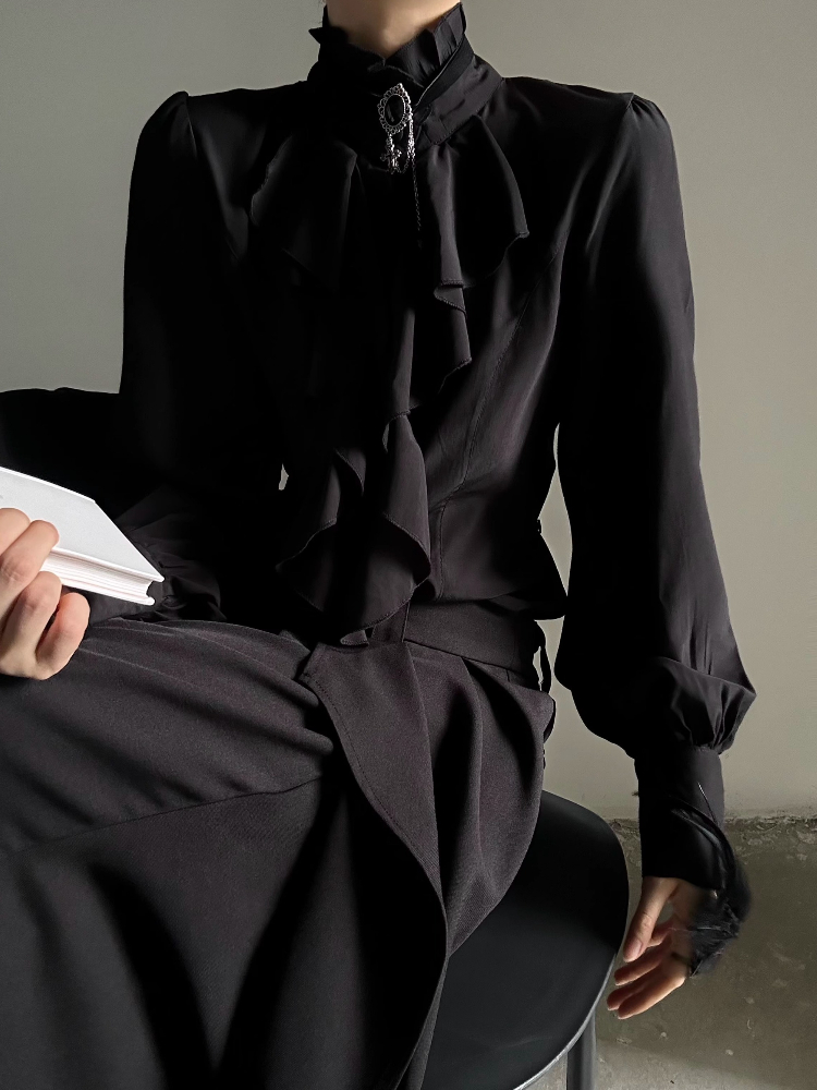 Vintage Gothic Black Bottoming - Japanese Women Formal Wear 리뷰 및 가격