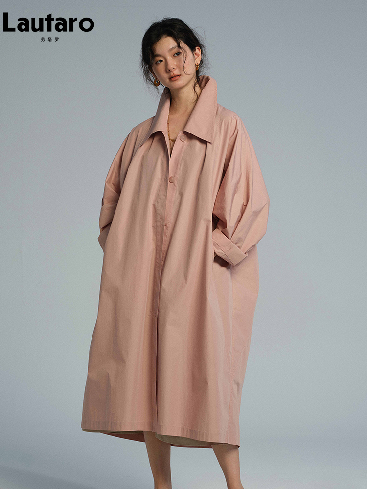 Lautaro Spring Autumn Long Ove - Trench Coat Formal 리뷰 및 가격