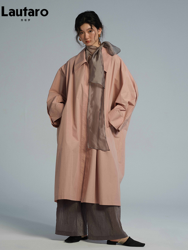 Lautaro Spring Autumn Long Ove - Trench Coat Formal 리뷰 및 가격