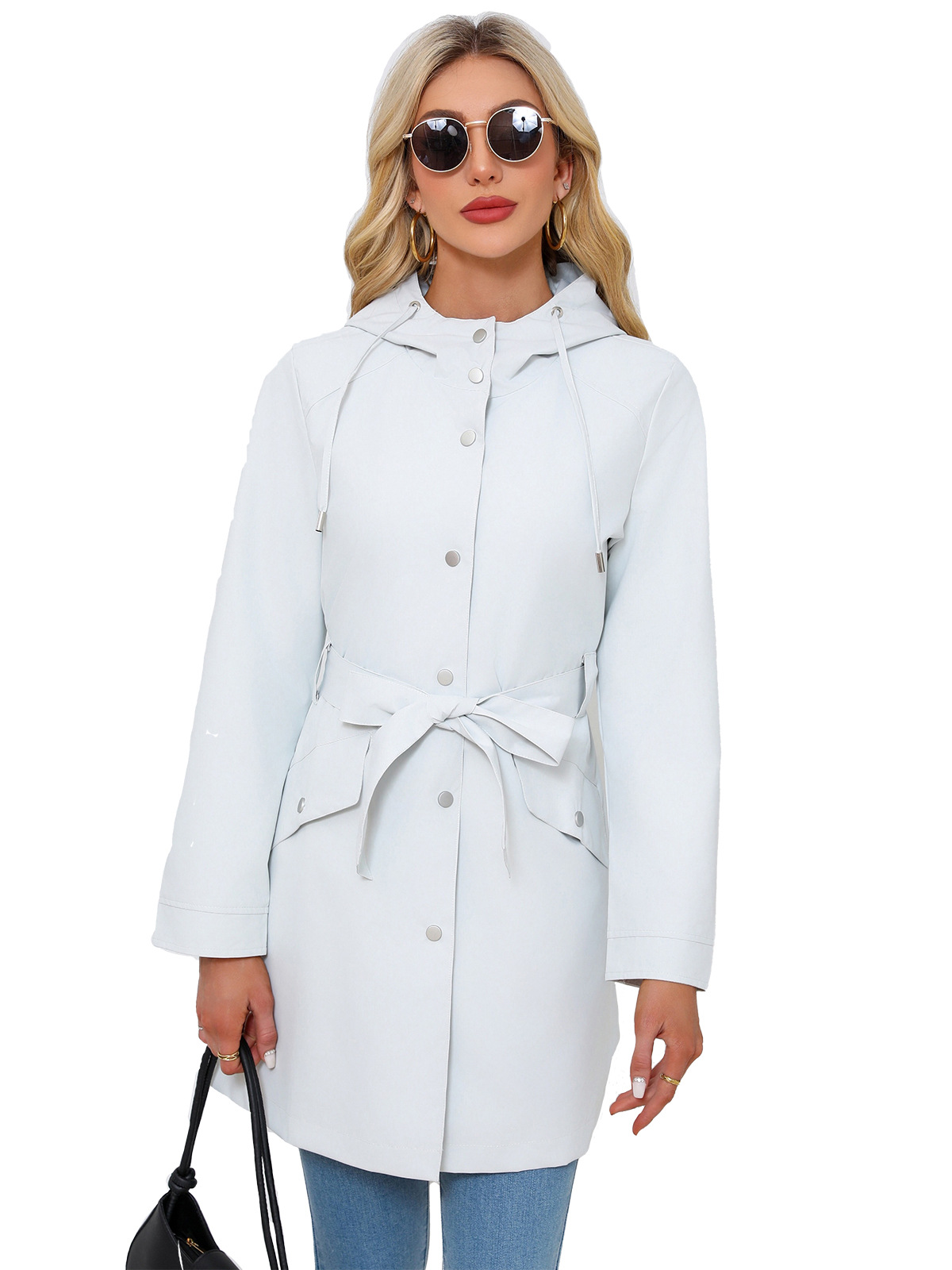 Spring Autumn New Hooded Water - Trench Coat Formal 리뷰 및 가격