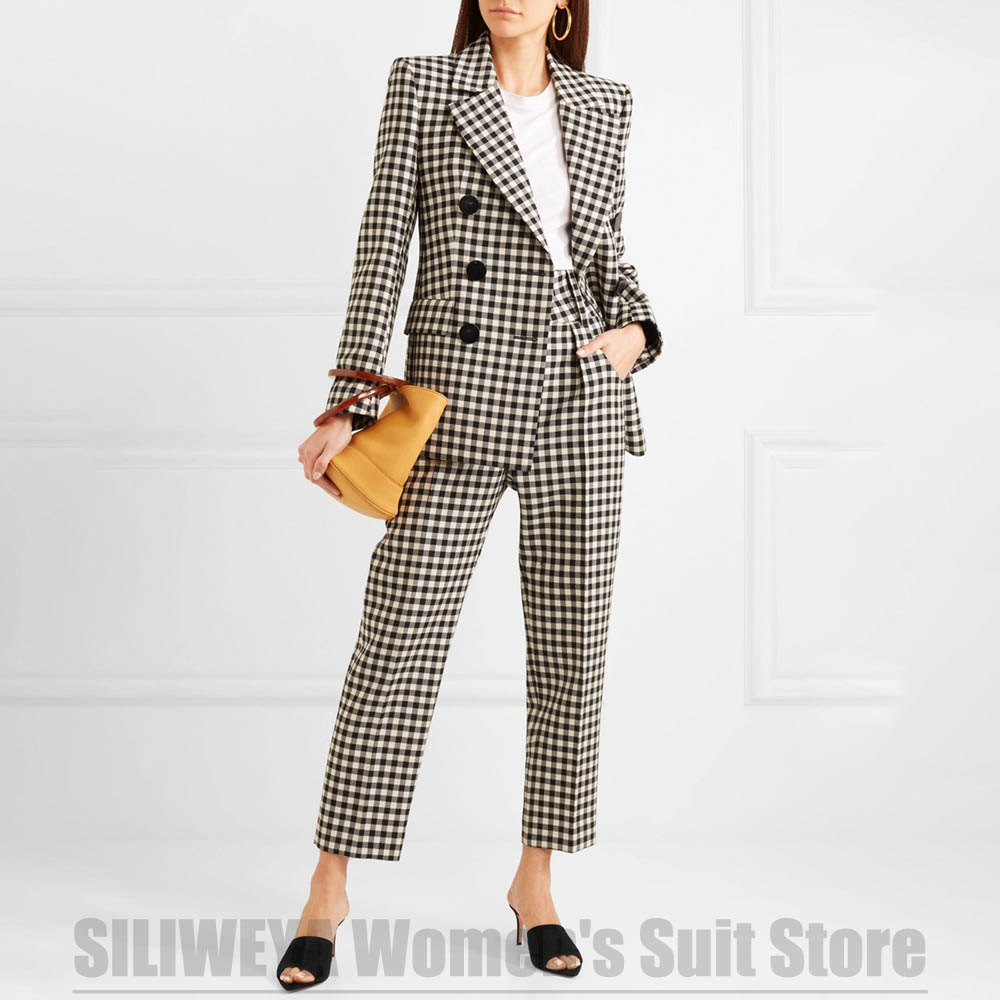 Women's Black White Gingham Tw - Women Formal Wear Black And White 리뷰 및 가격