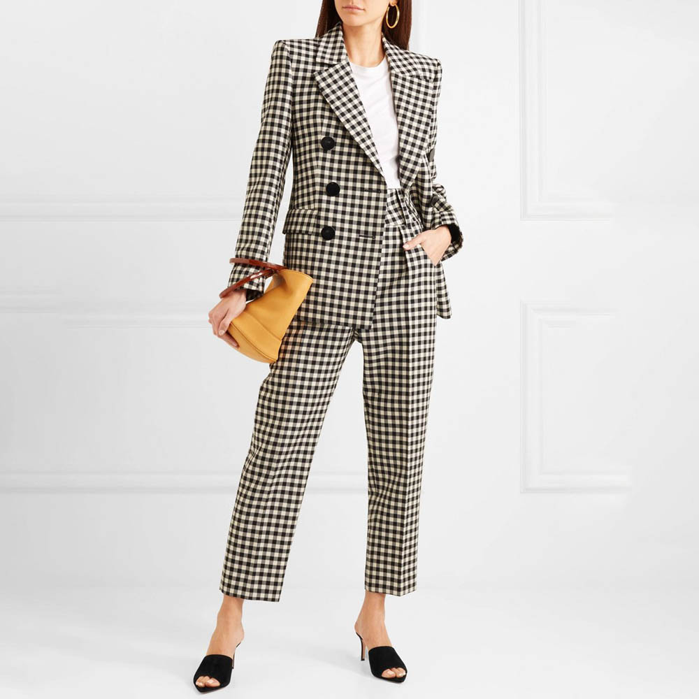 Women's Black White Gingham Tw - Women Formal Wear Black And White 리뷰 및 가격