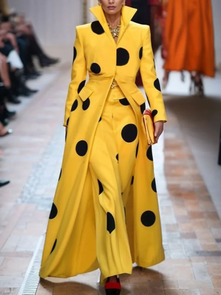 Gymystars Polka-Dot Woolen Coa - Trench Coat Formal 리뷰 및 가격