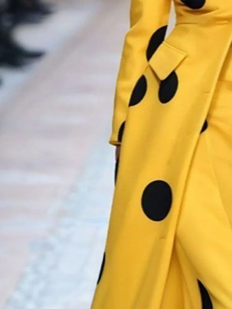 Gymystars Polka-Dot Woolen Coa - Trench Coat Formal 리뷰 및 가격