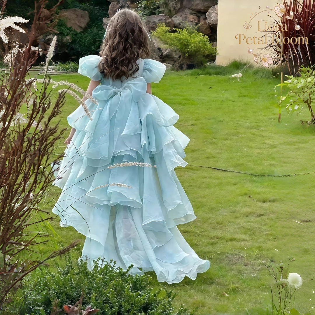 Blue Tulle Gown  Girls' Bow Pa - Formal Women'S Wear 리뷰 및 가격