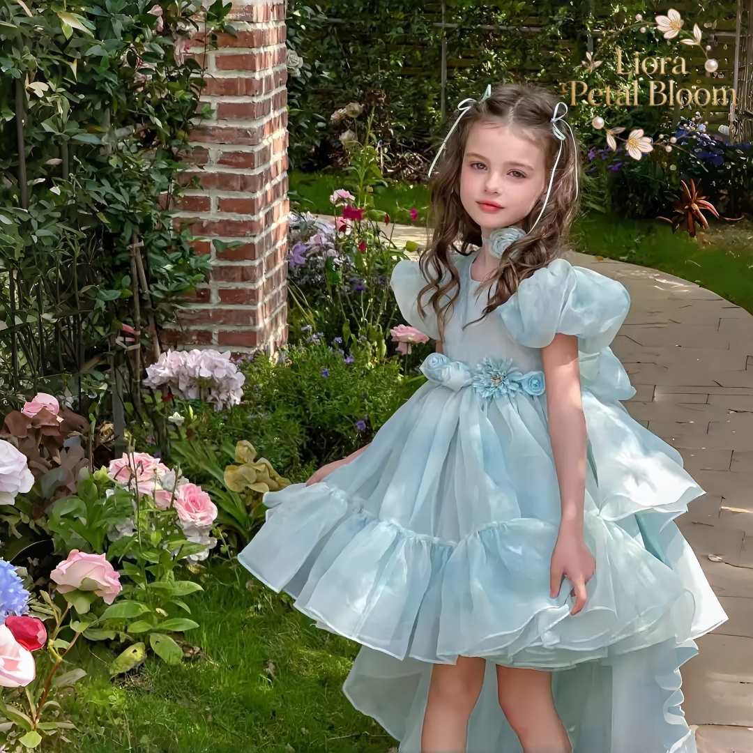 Blue Tulle Gown  Girls' Bow Pa - Formal Women'S Wear 리뷰 및 가격